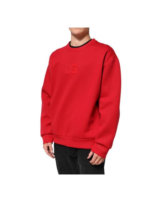 Dolce & Gabbana Red Sweatshirts for men