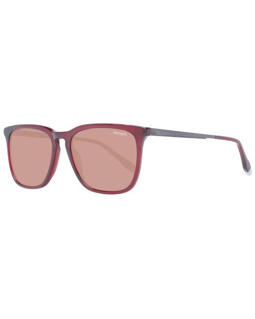 Hackett Accessoires ,Rood ,Rode Vierkante Zonnebril Metaal Plastic Bruin in het Brown voor heren