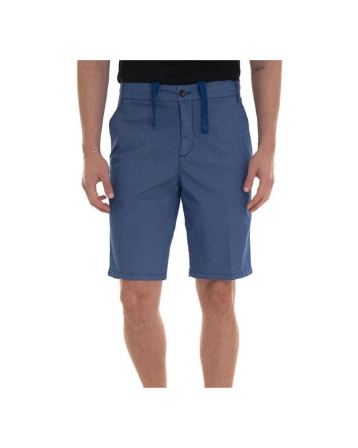Bermuda in cotone jogging style shorts di Harmont & Blaine in Blue da Uomo