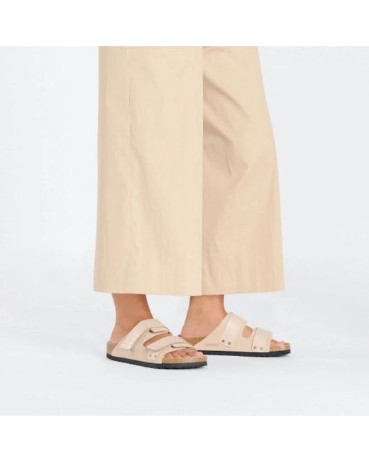 Birkenstock Pink Uji Nubuck Leather Sandal
