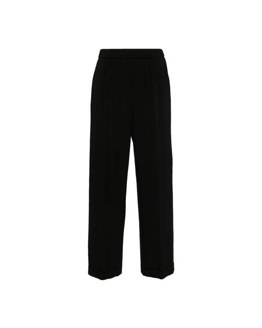 Peserico Black Wide Trousers