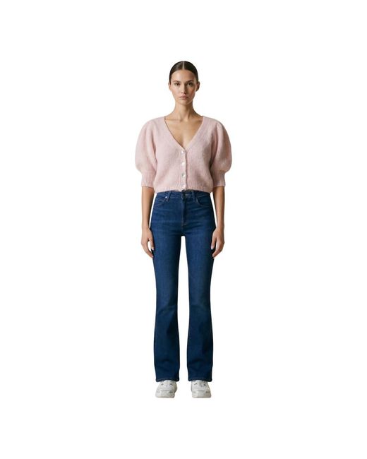 American Dreams Truien & Vesten ,Roze ,Wol Manda Alpaca Cardigan in het Pink