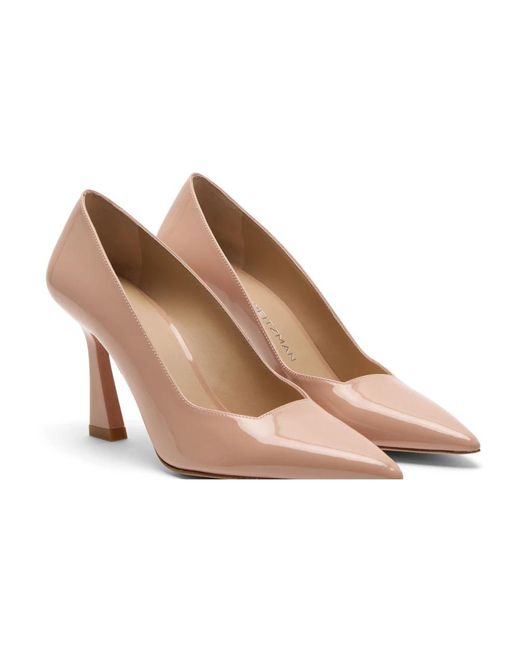 Stuart Weitzman Schoenen ,Roze ,Leer Vinnie 85 Pump in het White