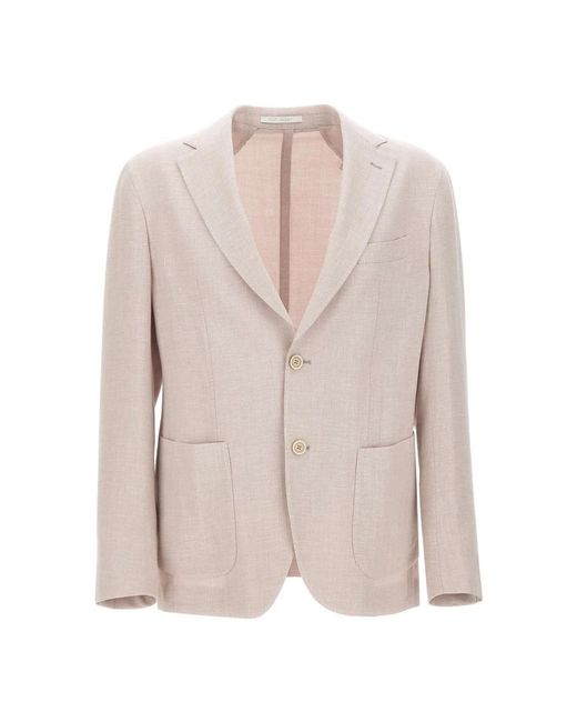 Eleventy Slim-Fit Linnen Blazer in het Natural voor heren