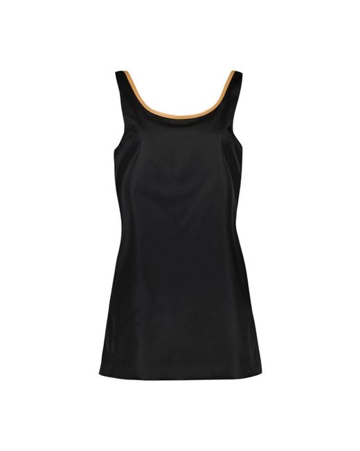 Prada Black Ärmelloses mini-kleid aus re-nylon