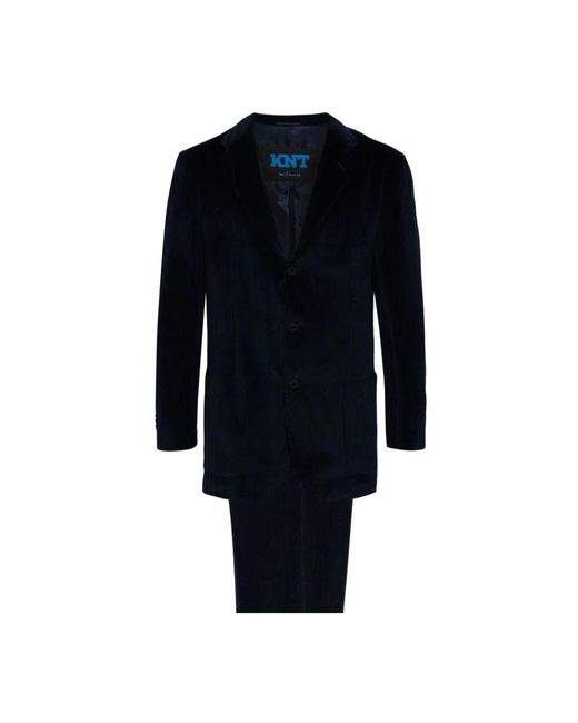 Kiton Blue Single Breasted Suits for men