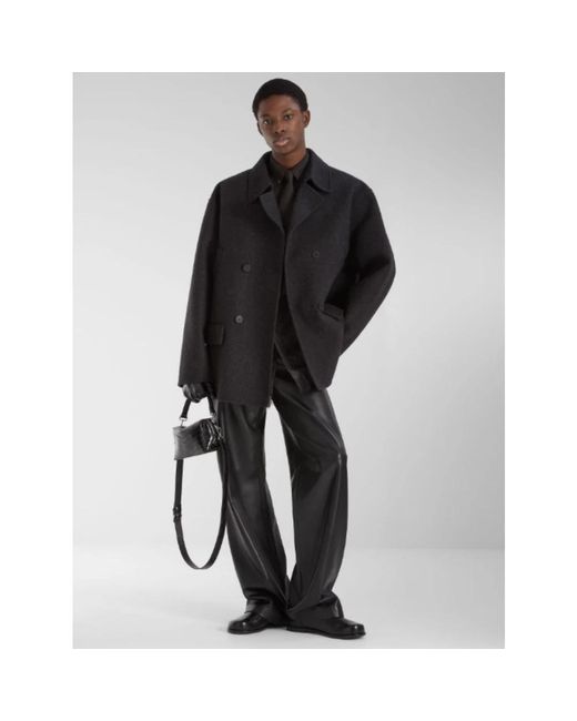 Fendi Blue Double-Breasted Coats for men