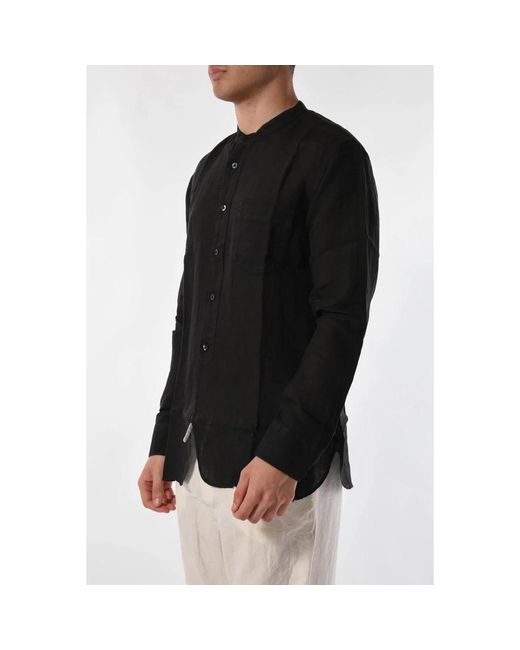 120% Lino Black Casual Shirts for men