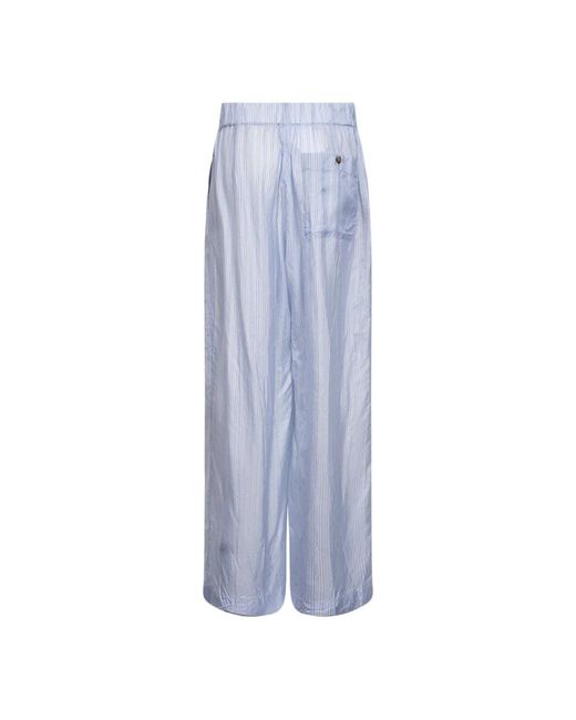 Dries Van Noten Blue Wide Trousers
