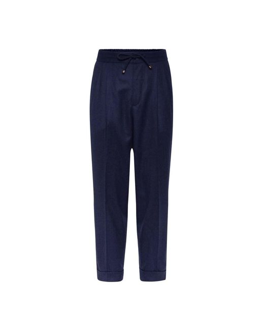 Brunello Cucinelli Blue Slim-Fit Trousers for men