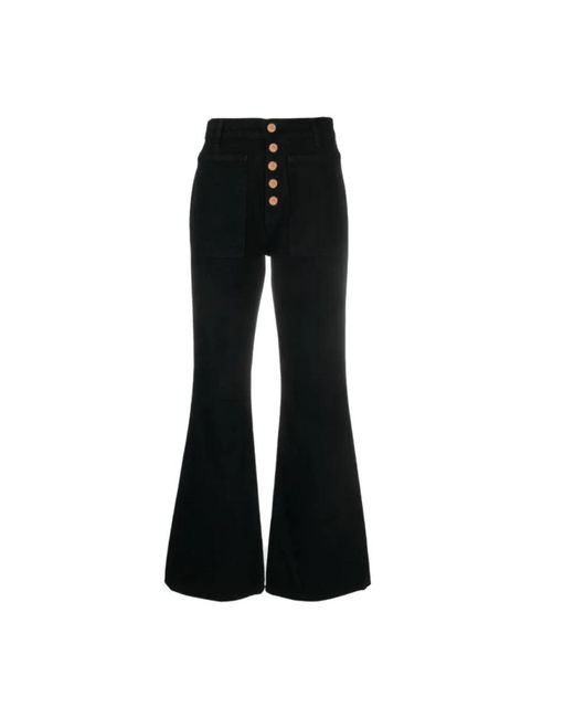 Ulla Johnson Black Wide Trousers