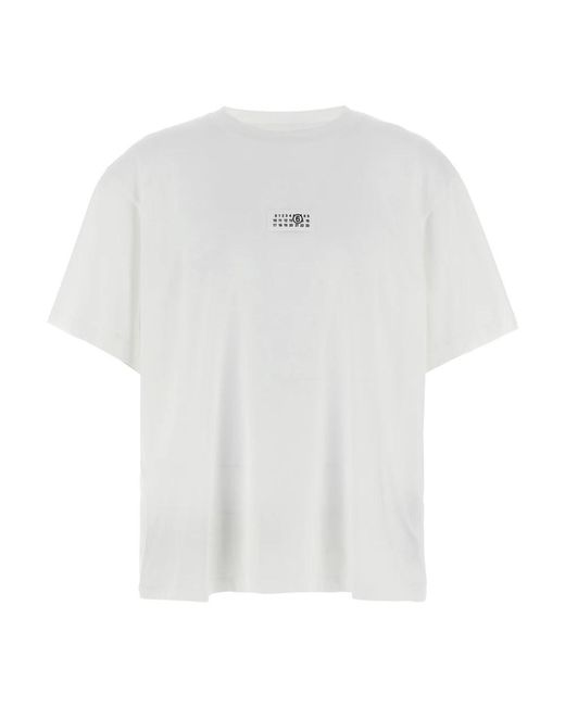 MM6 by Maison Margiela Cotton T-Shirt in het White voor heren