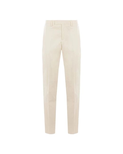 Straight Trousers di Lardini in Natural da Uomo