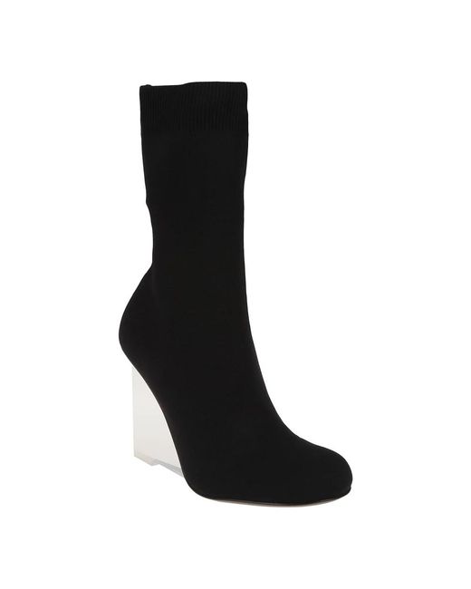 McQueen Black Wedges