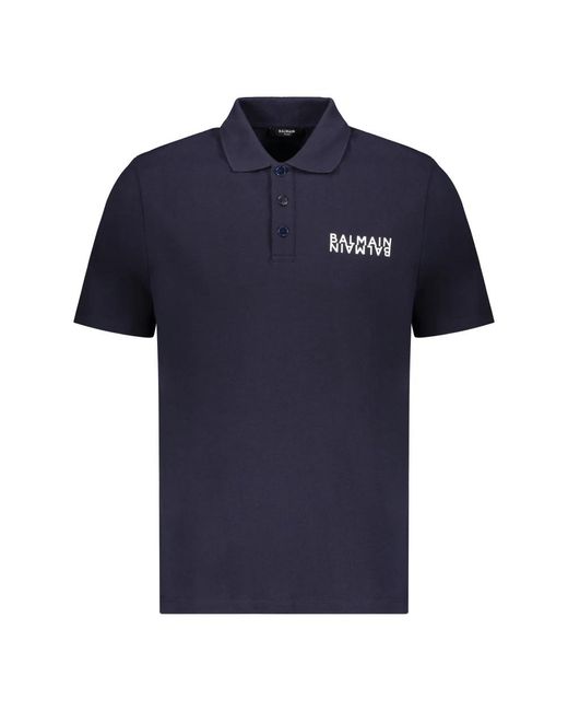 Balmain Blue Polo Shirts for men