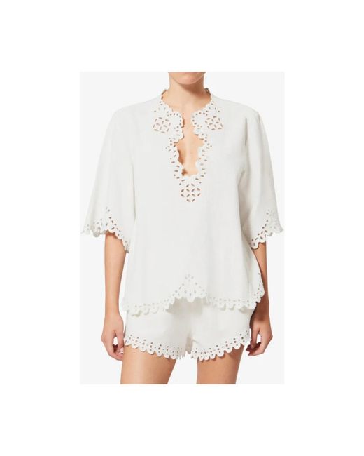 Isabel Marant Overhemden ,Wit ,Katoen Shana Top in het White