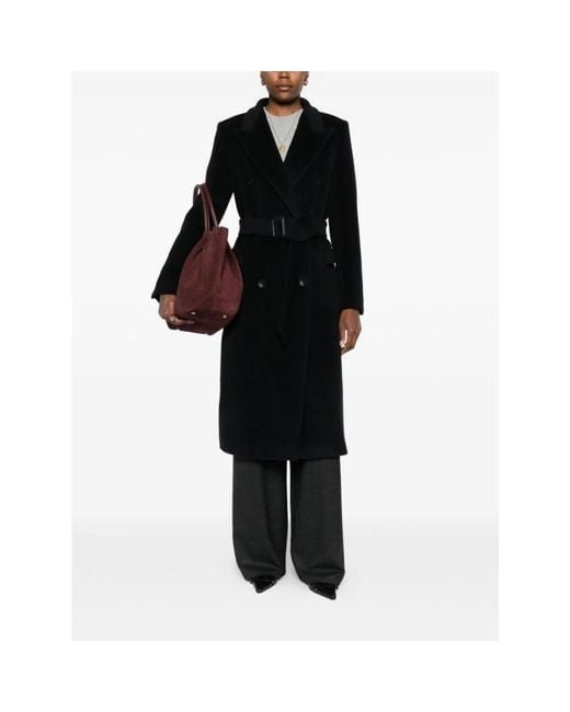 Tagliatore Black Belted Coats