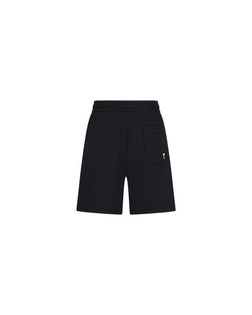 AMI Black Casual Shorts for men