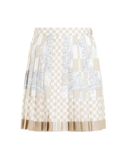 Versace White Short Skirts