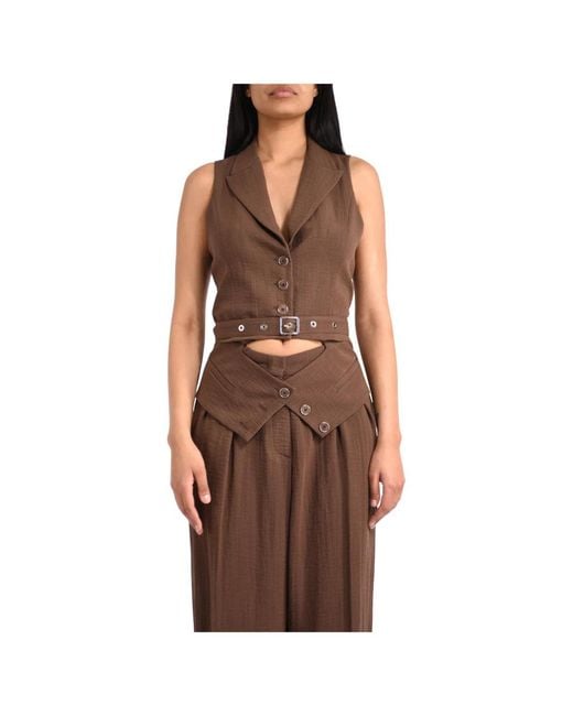 SIMONA CORSELLINI Brown Vests