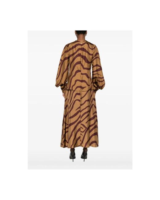 Raquel Diniz Zijden Overhemd Elegante Stijl in het Brown