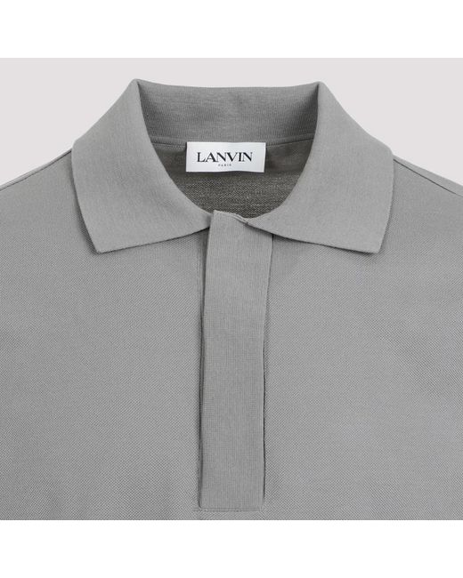 Lanvin Reguläres polo beton stil,polo shirts in Gray für Herren