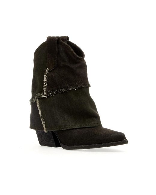 Elena Iachi Black Cowboy & Biker Boots