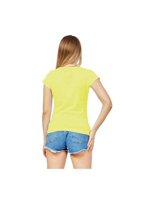 Yes Zee Yellow Baumwoll rundhals bedrucktes t-shirt