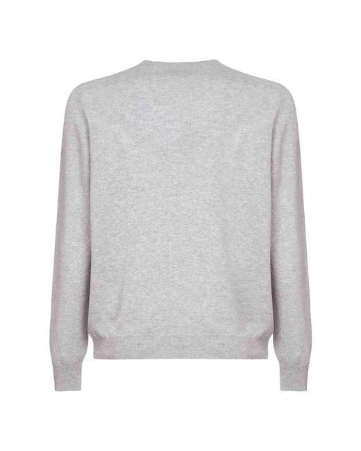 D4.0 Gray Round-Neck Knitwear for men