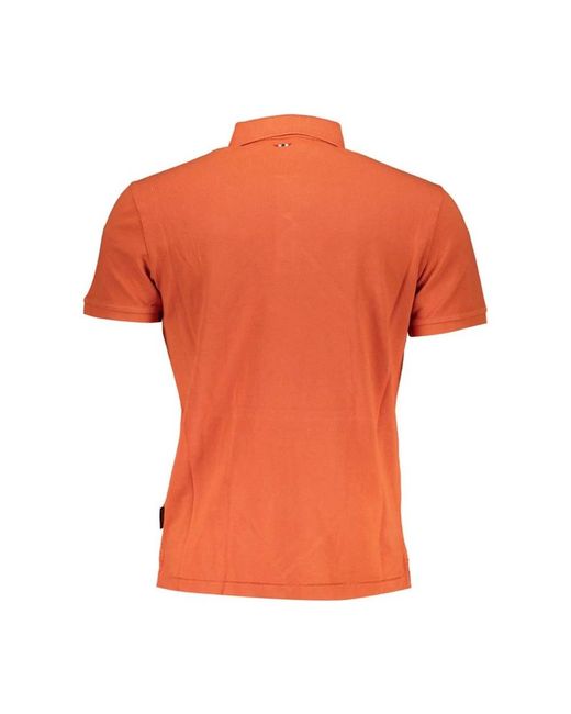 Napapijri S polo shirt stilvoller druck stickerei in Orange für Herren