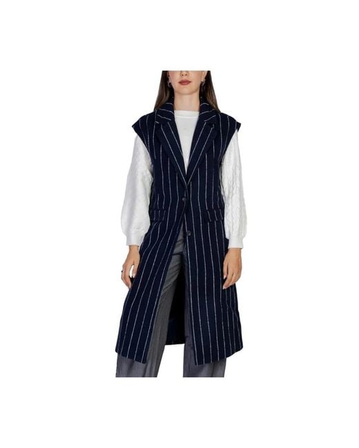 Ichi Women's Blue Waistcoats
