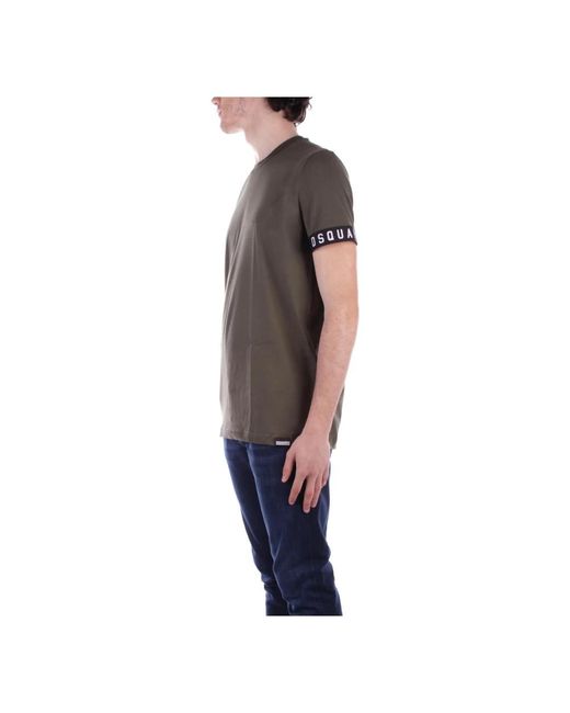 DSquared² Grünes logo-seiten-t-shirt in Gray für Herren