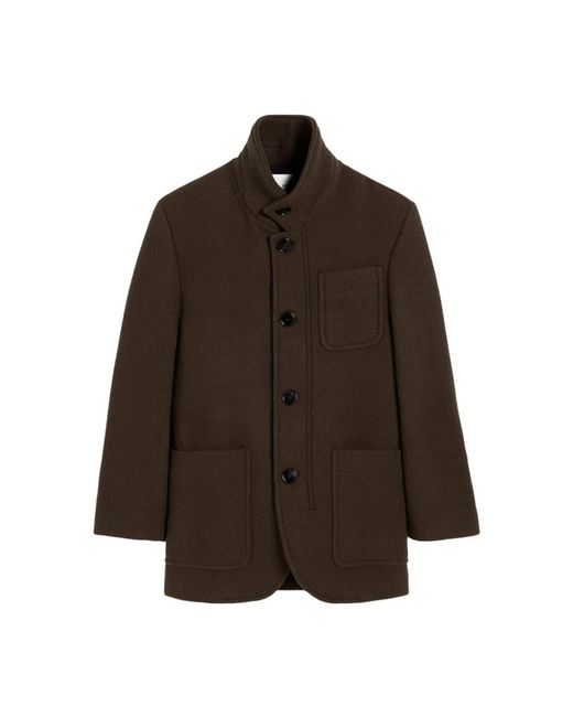 Single-Breasted Coats di AMI in Brown da Uomo