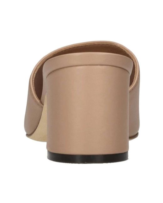 Via Roma 15 Brown Heeled Mules