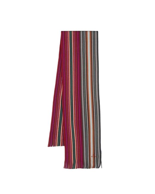 PS by Paul Smith Red Winter Scarves for men