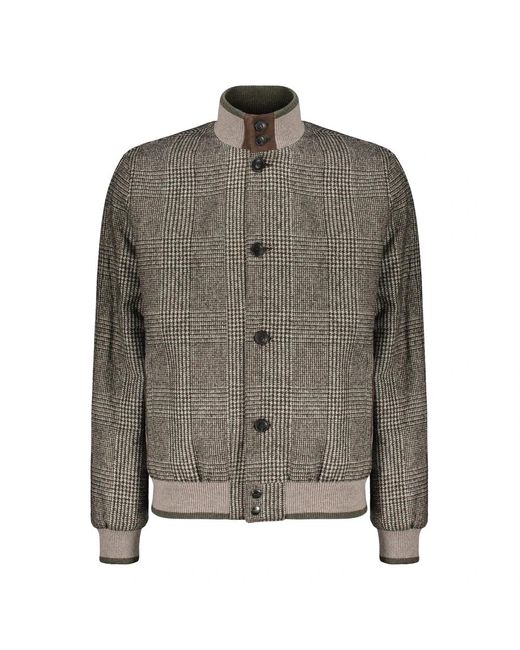 Fedeli Jassen ,Bruin ,Wol Wool Blend Bomber in het Green voor heren