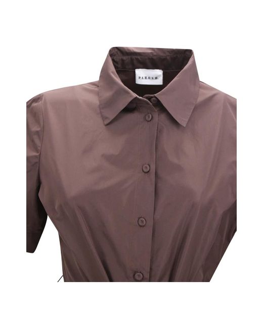 P.A.R.O.S.H. Brown Shirt Dresses