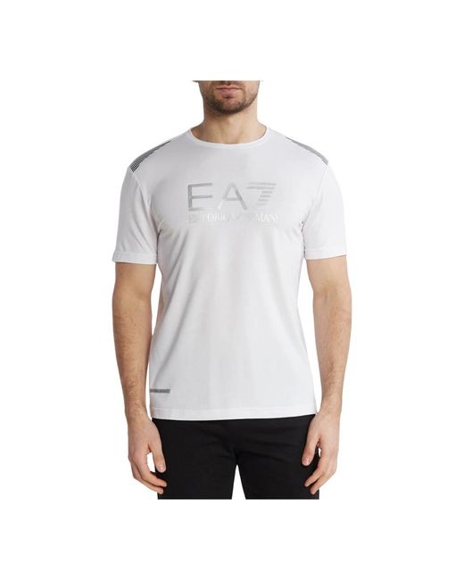 EA7 White T-Shirts for men