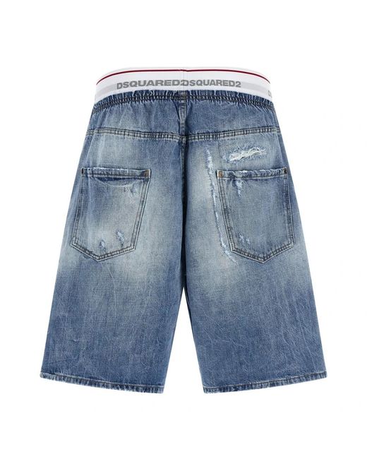 DSquared² Blue Denim Shorts for men