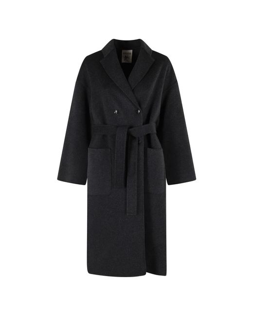 Semicouture Double-Breasted Coats in het Black
