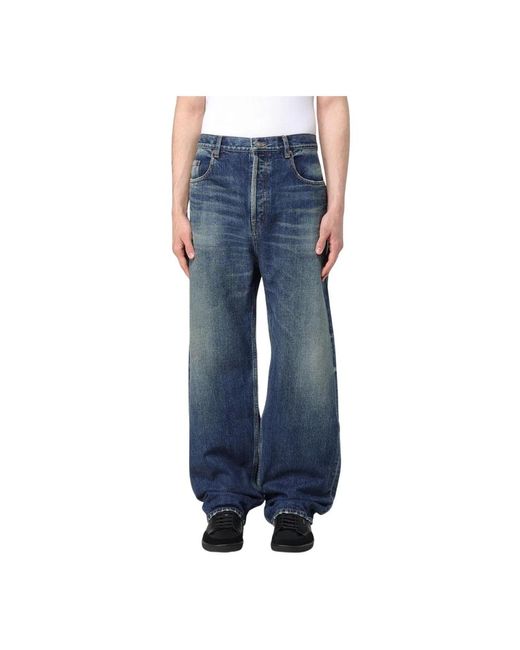 Wide Jeans Saint Laurent de hombre de color Blue