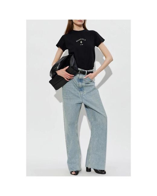 MM6 by Maison Margiela Black T-Shirts