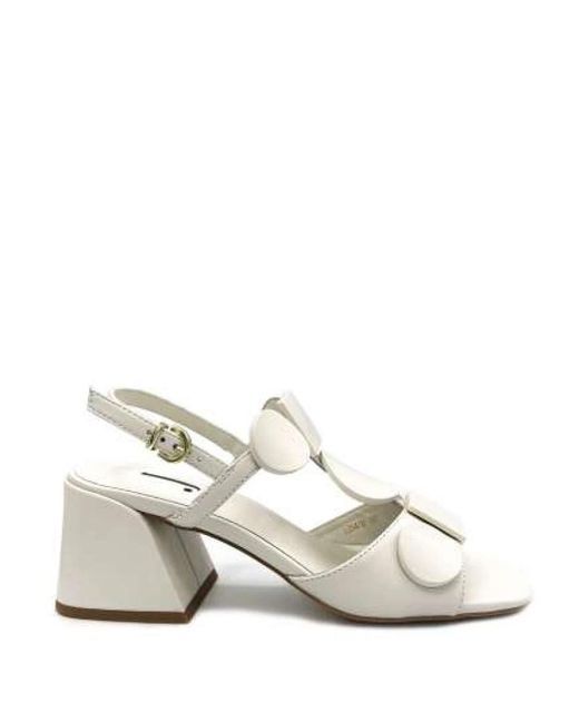 Jeannot White High Heel Sandals