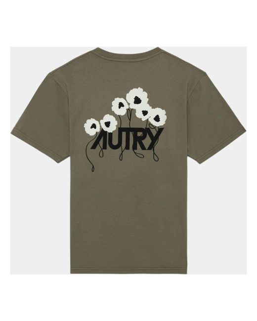 Autry Blumiges Grafik-T-Shirt Regular Fit in Green für Herren