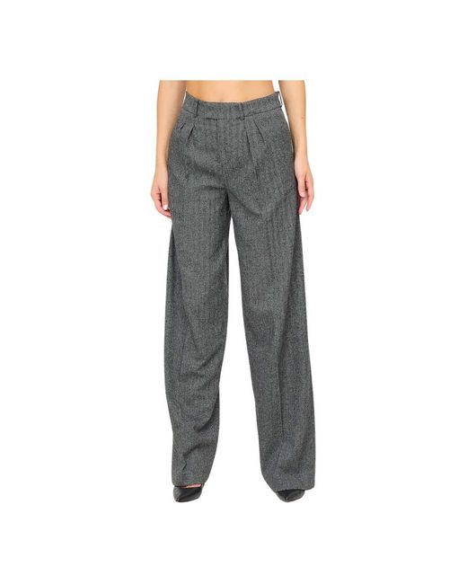 FEDERICA TOSI Gray Wide Trousers