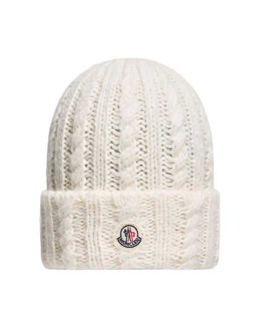 Moncler White Strickmütze