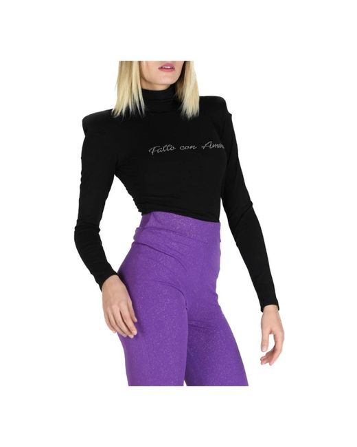Giulia N Couture Black Turtlenecks