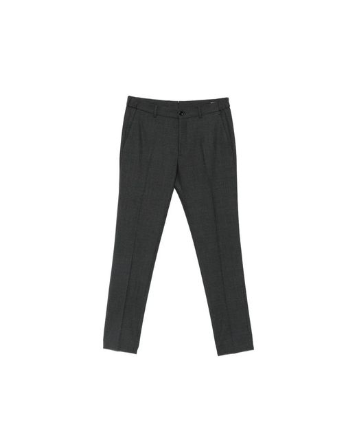 BERWICK 1707 Black Suit Trousers for men