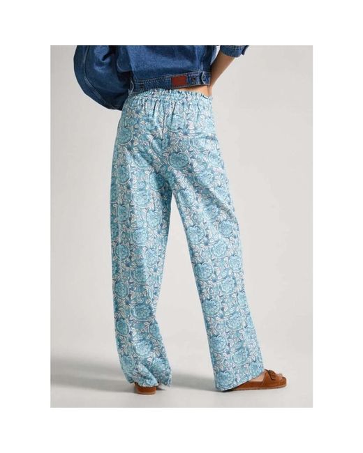 Trousers > wide trousers Pepe Jeans en coloris Blue