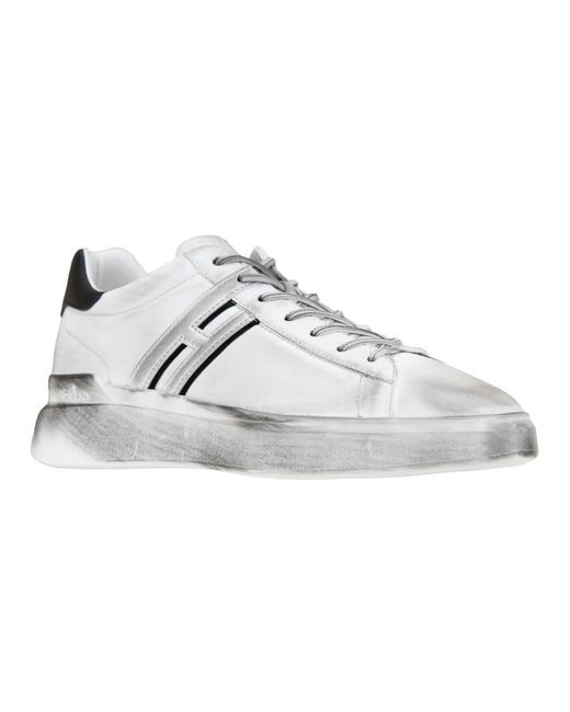 Hogan Leder sneaker mit schnürung in White für Herren